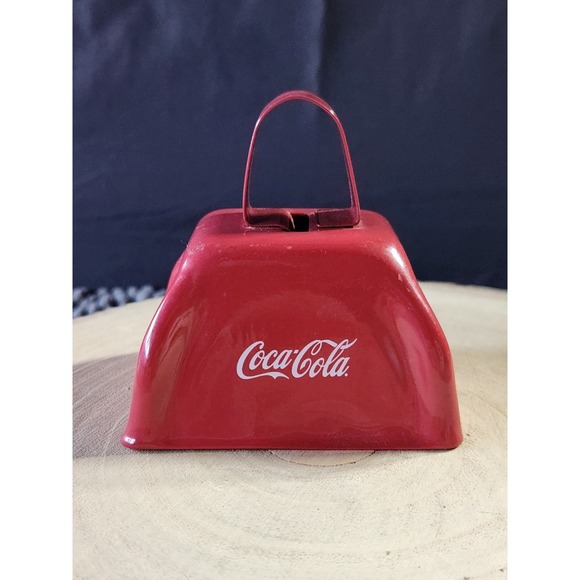 Other - Coca-Cola/Pickles Cow Bell Noise Maker 3 x 3 x 2.5 Red Metal Excellent Cond.